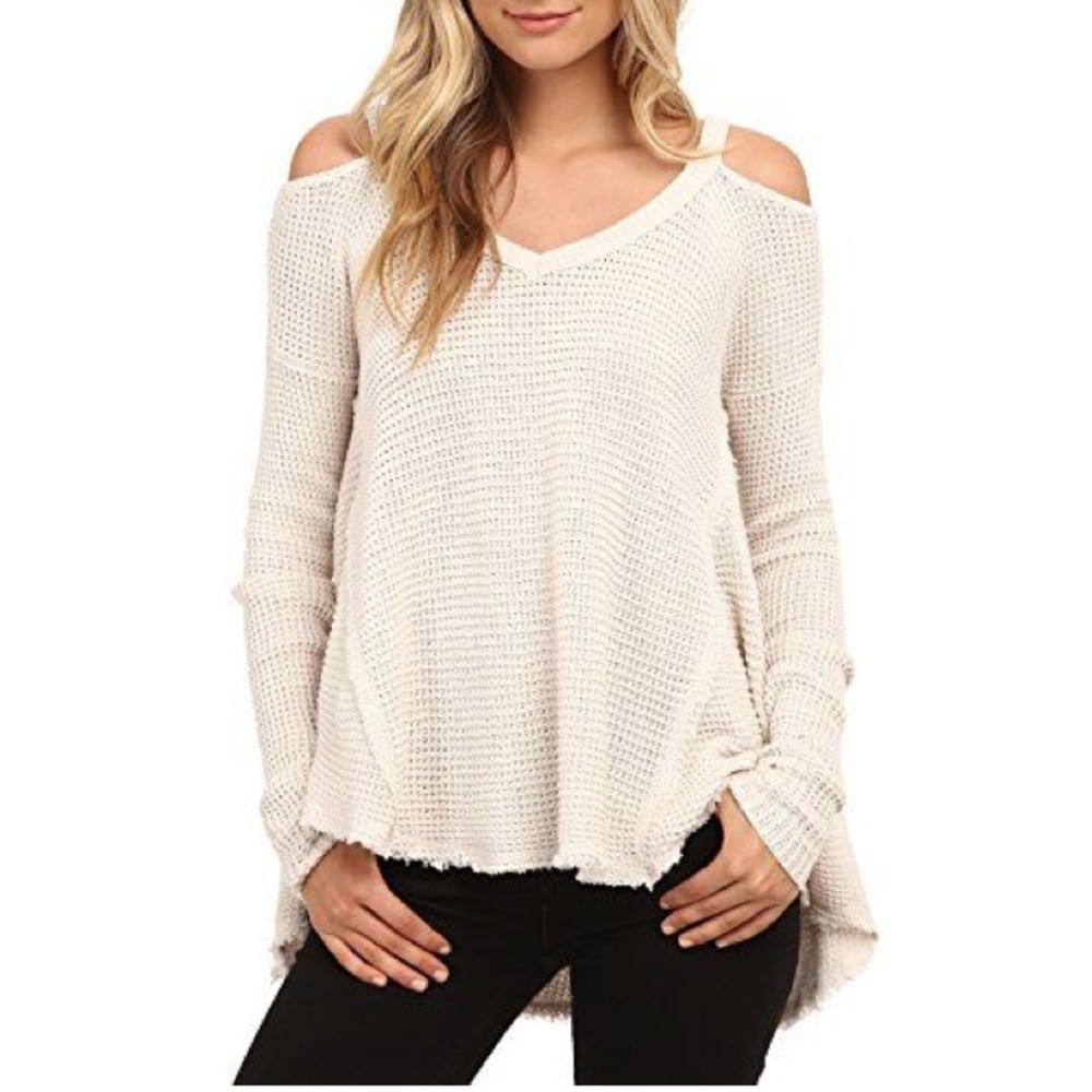 Free People Cold Shoulder Sweater Size XS
